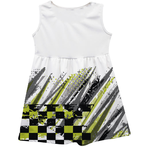William Byron Nascar Abstract Check Halftones Tank Dress - White - Vive La Fête - Online Apparel Store