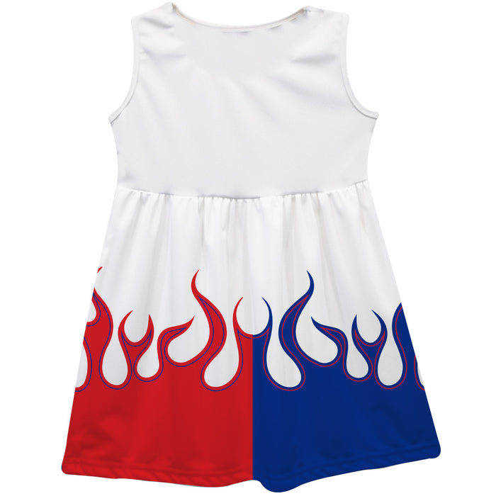 William Byron Nascar Car Flames Tank Dress - White