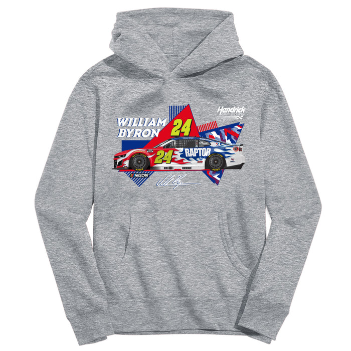 William Byron NASCAR Pullover Hoodie - Grey