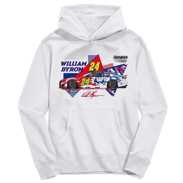 William Byron NASCAR Pullover Hoodie - White
