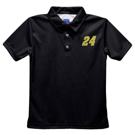 William Byron Vive La Fete Solid Polo - Black