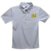 William Byron Vive La Fete Pencil Stripe Polo - Gray