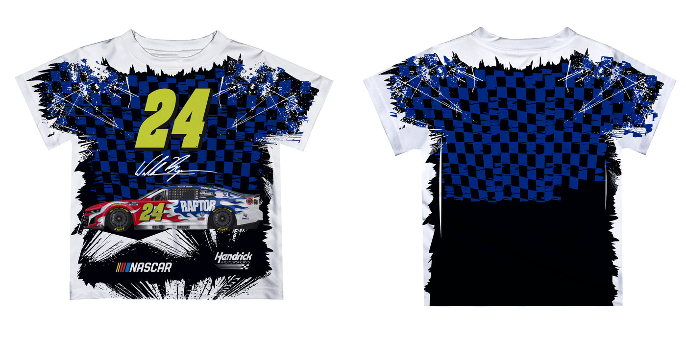 William Byron Vive La Fete Checkered Racing Car T-Shirt- Green
