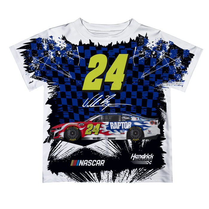 William Byron Vive La Fete Checkered Racing Car T-Shirt- Green