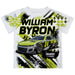 William Byron Vive La Fete Paint Brush Racing Car T-Shirt- White