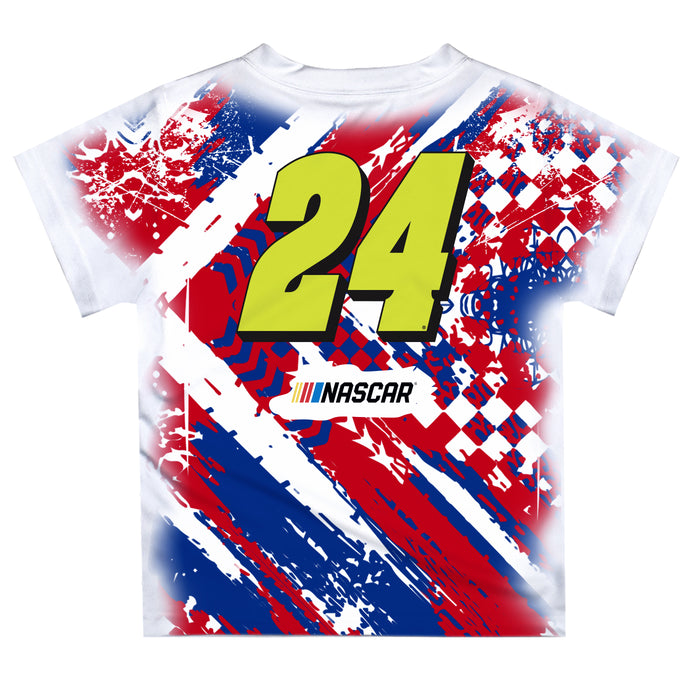 William Byron Vive La Fete Paint Brush Racing Car T-Shirt- White