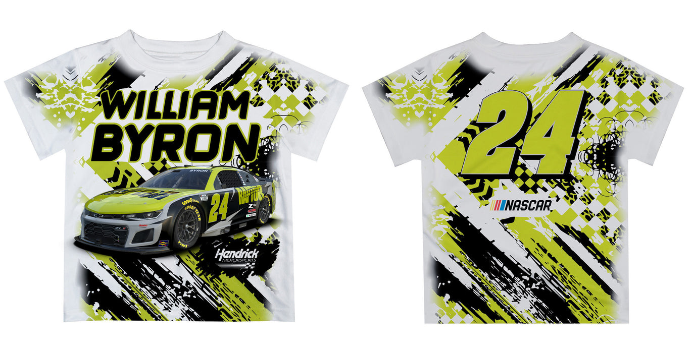 William Byron Vive La Fete Paint Brush Racing Car T-Shirt- White - Vive La Fête - Online Apparel Store