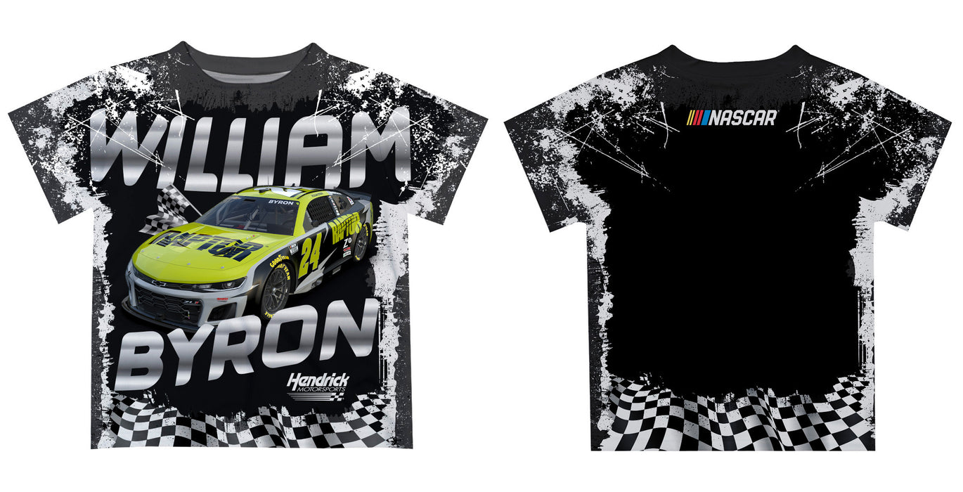 William Byron Vive La Fete Checkered Racing Car T-Shirt- Black - Vive La Fête - Online Apparel Store