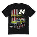 William Byron NASCAR American Flag Cotton T-Shirt - Black