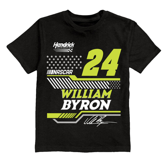 William Byron NASCAR Geometric Classic Front Cotton T-Shirt - Black