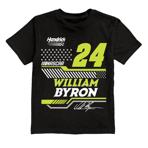 William Byron NASCAR Geometric Classic Front Cotton T-Shirt - Black