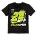 William Byron NASCAR Abstract Halftone Front Cotton T-Shirt - Black
