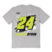 William Byron NASCAR Abstract Check Halftones Cotton T-Shirt - Grey