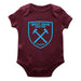 West Ham United Infant Maroon Short Sleeve Bodysuit With Logo