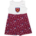 West Ham United Girls Repeat Print Impressions Maroon Sleeveless Tank Dress
