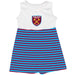 West Ham United Girls White Sleeveless Tank Dress Light blue Stripes on Skirt