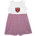 West Ham United Girls White Sleeveless Tank Dress Maroon Stripes on Skirt