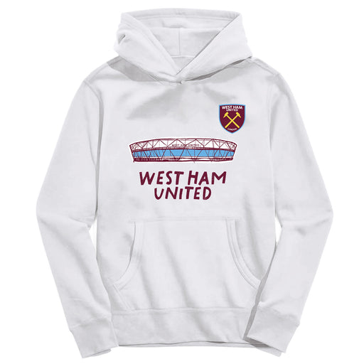 West Ham United Youth White Pullover Cotton Hoodie