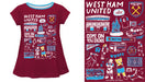West Ham United Vive La Fete Girls Impressions Artwork A-Line Top - Maroon - Vive La Fête - Online Apparel Store