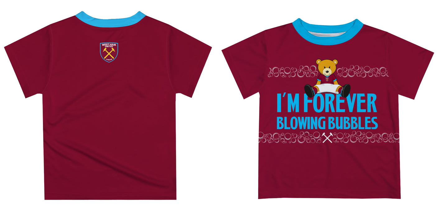 West Ham United Vive La Fete Mono Crest T-Shirt - Maroon - Vive La Fête - Online Apparel Store