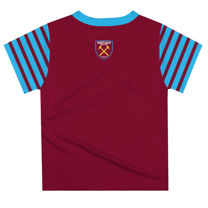 West Ham United Vive La Fete Mono Crest T-Shirt - Maroon - Vive La Fête - Online Apparel Store