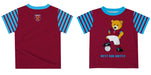 West Ham United Vive La Fete Mono Crest T-Shirt - Maroon - Vive La Fête - Online Apparel Store