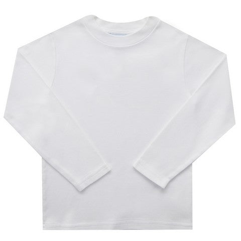 White Knit Tee Shirt Long Sleeve
