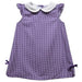 Purple Gingham A Line Dress