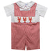 Lobster Smocked Red Cardinal Check Short Sleeve Boys Shortall and Shirt - Vive La Fête - Online Apparel Store