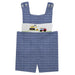 Construction Smocked Royal Micro Check Boys Jon Jon