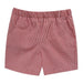 Red Cardinal Gingham Boys Pull on Short with Pockets
