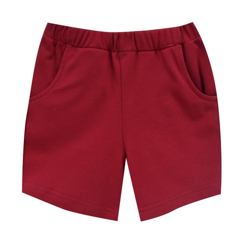 Red Knit Boys Pull On Short with Pockets