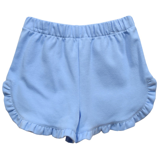 Light Blue Knit Girls Ruffle Short - Vive La Fête - Online Apparel Store