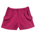 Hot Pink Knit Girls Short with Pockets with Ruffle