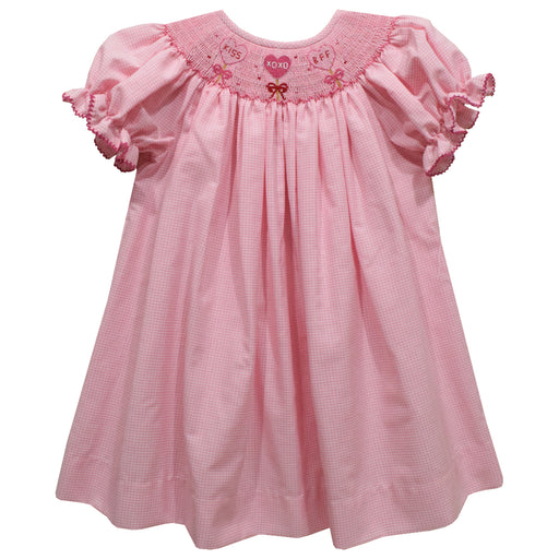 Valentine Smocked Pinck Check Short Sleeve Bishop - Vive La Fête - Online Apparel Store