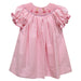Ballerina Smocked Pink Check Short Sleeve Girls Bishop - Vive La Fête - Online Apparel Store