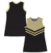 Black and Gold Sleeveless Cheerleader A Line Dress - Vive La Fête - Online Apparel Store