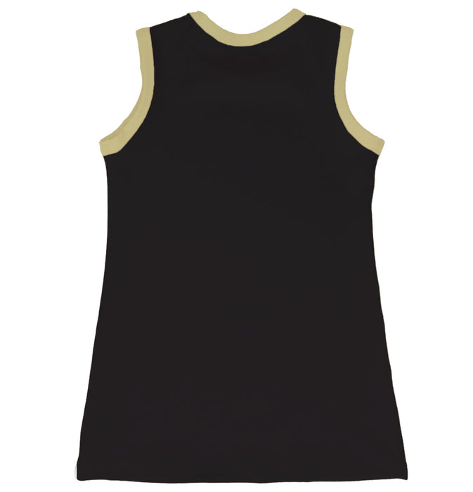 Black and Gold Sleeveless Cheerleader A Line Dress - Vive La Fête - Online Apparel Store