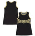 Black and Gold Sleeveless Cheerleader A Line Dress - Vive La Fête - Online Apparel Store