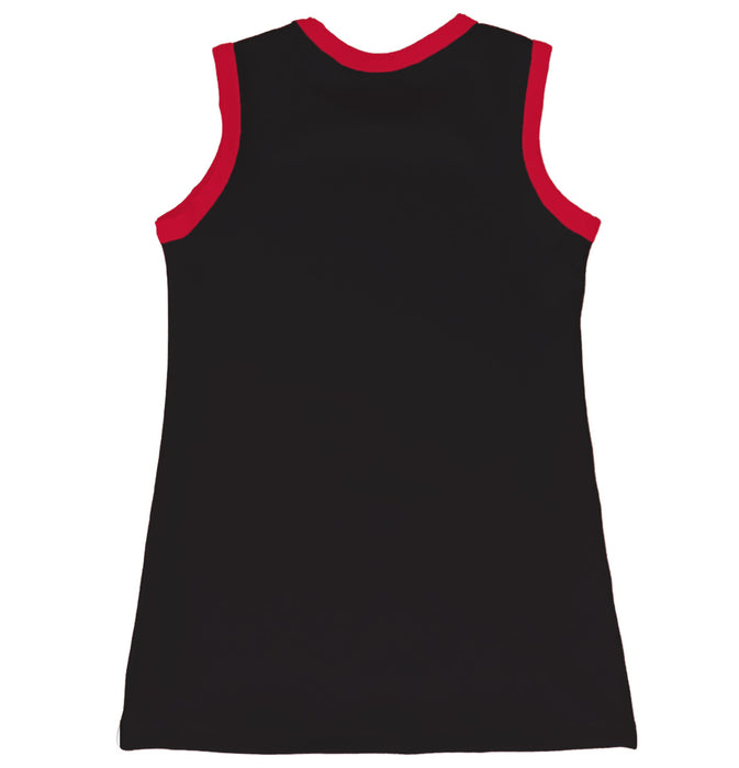 Black and Red Sleeveless Cheerleader A Line Dress - Vive La Fête - Online Apparel Store