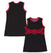 Black and Red Sleeveless Cheerleader A Line Dress - Vive La Fête - Online Apparel Store