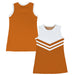 Burnt Orange and White Sleeveless Cheerleader A Line Dress - Vive La Fête - Online Apparel Store