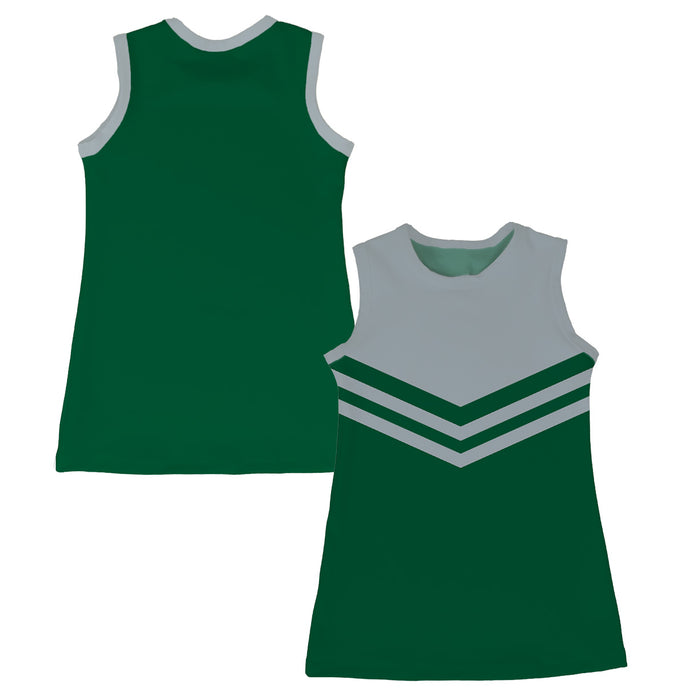 Green and Gray Sleeveless Cheerleader A Line Dress - Vive La Fête - Online Apparel Store