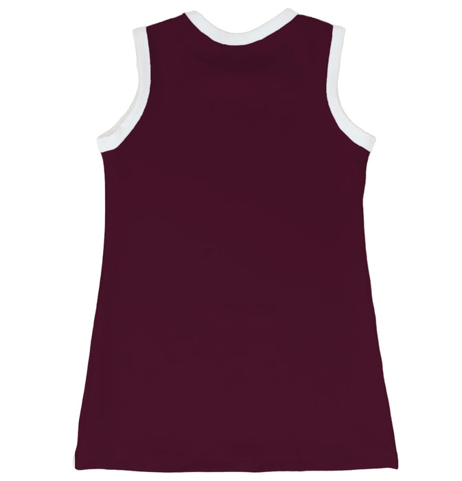 Maroon and White Sleeveless Cheerleader A Line Dress - Vive La Fête - Online Apparel Store