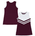 Maroon and White Sleeveless Cheerleader A Line Dress - Vive La Fête - Online Apparel Store
