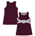 Maroon and White Sleeveless Cheerleader A Line Dress - Vive La Fête - Online Apparel Store