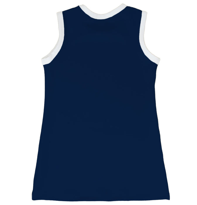 Navy and White Sleeveless Cheerleader A Line Dress - Vive La Fête - Online Apparel Store