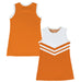 Orange and White Sleeveless Cheerleader A Line Dress - Vive La Fête - Online Apparel Store