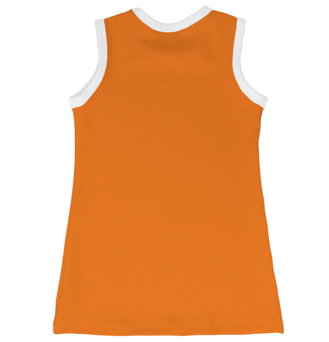Orange and White Sleeveless Cheerleader A Line Dress - Vive La Fête - Online Apparel Store