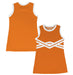 Orange and White Sleeveless Cheerleader A Line Dress - Vive La Fête - Online Apparel Store